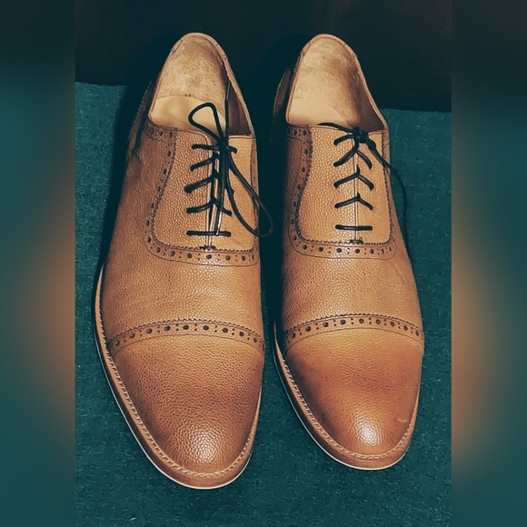 WARFIELD & GRAND WALKER 83992 MEN\'S BRITISH TAN LEATHER CAPTOE OXFORDS SIZE 13 main image 12